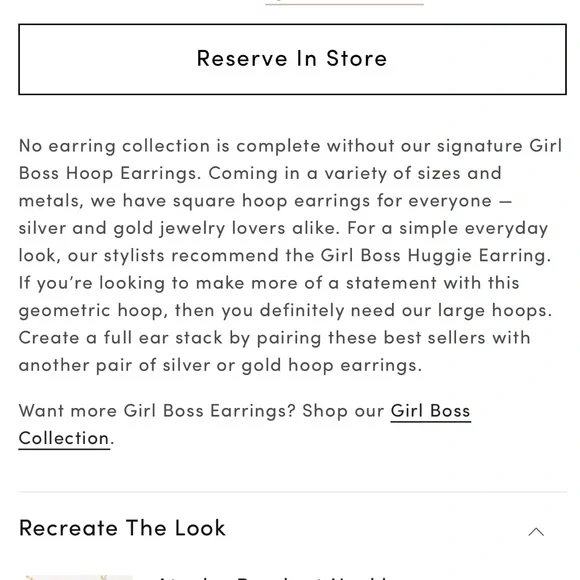 Uncommon James girl boss silver square hoop earrings - brand new (NWT) - Picture 3 of 5